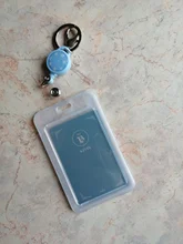 ETya los hombres y las mujeres titular de la tarjeta de negocio de dibujos animados lindo retráctil tarjeteros Banco portadores de identificación placa niño funda para tarjeta de autobús caso