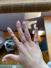 Nueva moda de lujo 4 unids/set estilo coreano anillos Simple Joker de Metal anillo de dedo plateado ajustable para el regalo de las mujeres, anillo de