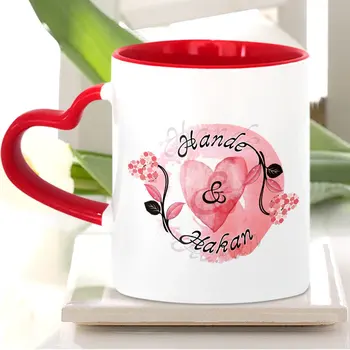 

Personalized Valentine's Day Design Red Heart Mug Cup-7