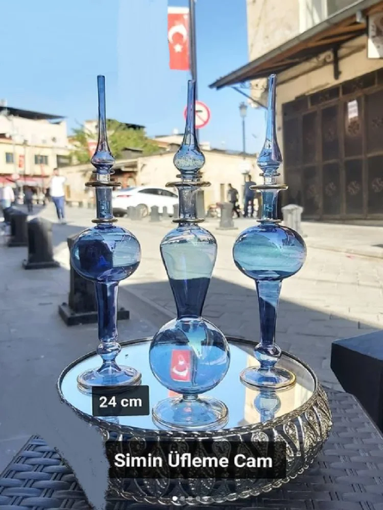 

BLOWN GLASS TRIPLE SET - HANDBLOWN - ORNAMENT