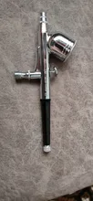 Pluma de aerógrafo de doble acción de 0,2-0,5mm, PISTOLA DE PULVERIZACIÓN con cepillo de aire, pluma pulverizadora para arte de uñas/tatuajes corporales