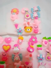 Anillos de dibujos animados ajustables OOTDTY de 25/50/100 Uds. Para niñas, accesorios de vestir, juguetes de fiesta para niños, regalo bonito para niñas