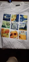 Camiseta con impresión de Van Gogh para mujer, remera estampada de arte moderno, ropa para mujer ulzzang estética, playera informal de estilo grunge