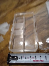 Caja de almacenamiento con bolsillos para señuelos de pesca, caja de 10 compartimentos para cebos de pesca, transparente, cuadrada