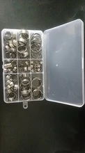 Abrazaderas de manguera continua de una sola oreja, 45/80-5,8mm, abrazaderas de manguera de acero inoxidable 23,5, anillos de fijación de pulgada para sellado de tipos de manguera, 304 Uds.