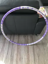 Aros deportivos para Fitness, herramienta de gimnasio, tubo de acero inoxidable, espuma gruesa elástica, desmontable, amigable con la piel, cintura, Círculo de Hoola para pérdida de peso