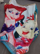 Traje de baño Floral de una pieza con diseño de sirena de dibujos animados, traje de baño de un hombro, trajes de baño para niños, ropa de playa, ropa de baño