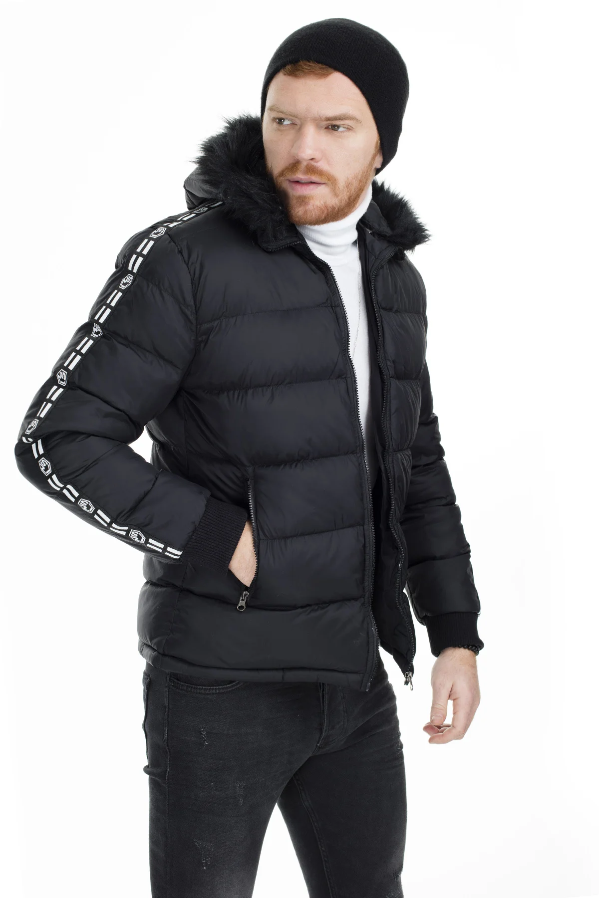 Buratti с капюшоном Slim Fit Надувное пальто Мужское пальто 55618K5029