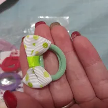 10Pcs Polka Dots Bow Hair Ring Rope Elastic Hair Rubber Bands Hair Accessories for Girls