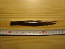 Pinzas medicinales de acero inoxidable 430 antiyodo, pinzas medicinales largas y rectas de 12,5 cm-30cm, coderas de cabeza recta gruesa