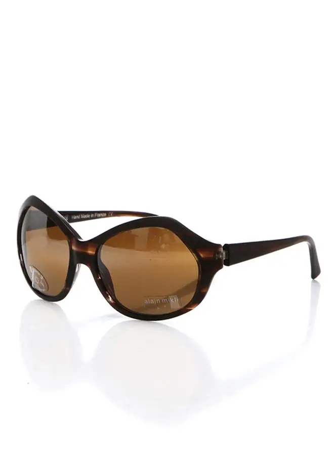 

Women's sunglasses a 1070 0002 bone brown crystal rectangle rectangular 58-17-135 alain mikli
