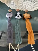 Chupete de tela de animales para bebé, cadena con nombre personalizado hecho a mano, mordedor, Clips para chupetes, regalo de cumpleaños