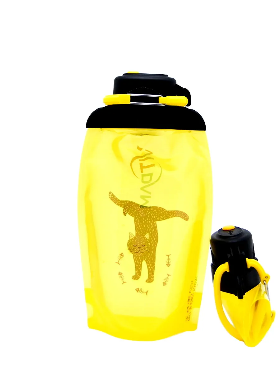 Water bottle foldable vitdam yellow 500 ml (b050yes-301) Korea | Дом и сад