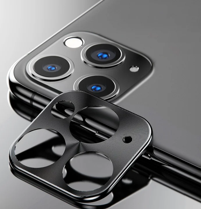 Защитная металлическая крышка на камеру для iPhone 11 Pro/11 Pro Max(Черный