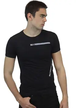 

Black Sports Printed Men 'S T-Shirt (BLACK)