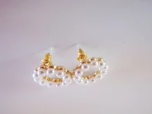 S925 aguja diseño coreano pendientes de Metal geométrico Irregular círculo lágrima perla simulada pendientes para las mujeres regalo