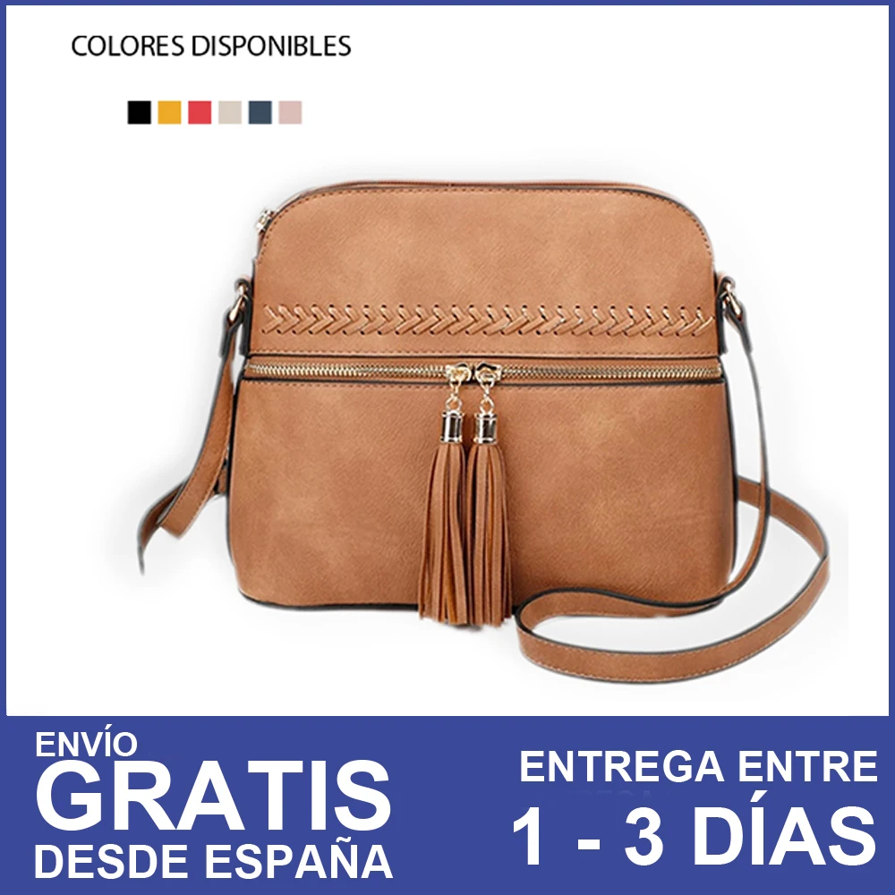 Giovanna Milano Bolso bandolera mujer pequeño bolsos cruzado chicas bolsos de hombro con ajustable y cremallera colgante de fleco liso Verano Viajar Fiesta T11027|Bolsos bandolera| - AliExpress