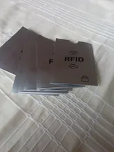 Funda antiescáner para tarjetas de crédito, Protector de tarjetas RFID, lámina de aluminio antimagnética, tarjetero para tarjetas bancarias, 10 Uds.