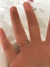 Anillo abierto de 100% Plata de Ley 925 para mujer, diseño de onda Irregular minimalista, joyería de Color dorado, bisutería de cumpleaños