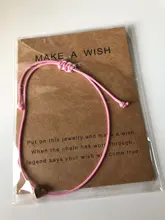 Pulsera ajustable tejida a la moda para niña, con tarjeta, amor infinito, pulsera amuleto de estrella, joyería 2019