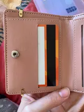 Cartera pequeña para mujer, monedero pequeño, billetera pequeña con broche para tarjeta de mujer