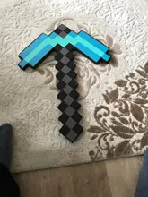 Espada y Pickaxe de gran tamaño para niños, juguete de espuma EVA, 61cm, Diamante Azul, regalo