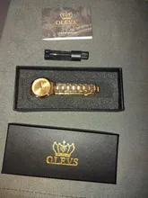 OLEVS-reloj de cuarzo clásico para mujer, cronógrafo de lujo, resistente al agua, correa de acero inoxidable