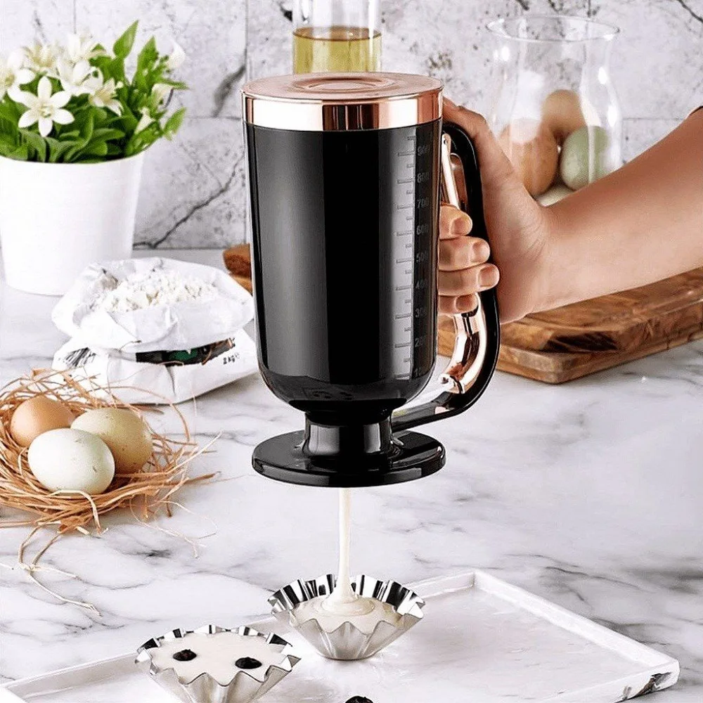 

Batter Dispenser 900ml Baking Tools Measuring Cup For Cupcake Cookie Cake Pancake Muffin Batter Un Waffle Macun Dispenser Vip