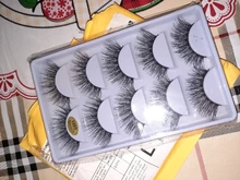 SHIDISHANGPIN-pestañas de visón hechas a mano, 5 pares, esponjosas y dramáticas, 3d faux cils, extensión de pestañas de visón fasle