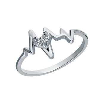 

Silver ring with cubic zirconia sunlight sample 925
