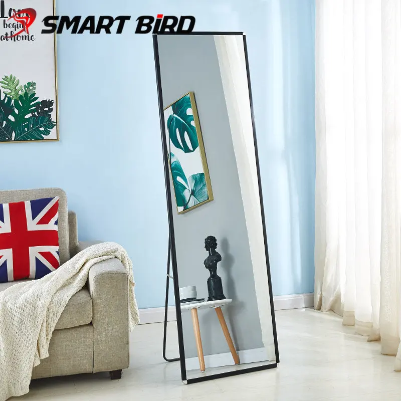 Напольное зеркало с рамой из алюминиевого сплава smartbird CH-08 - Color: Black