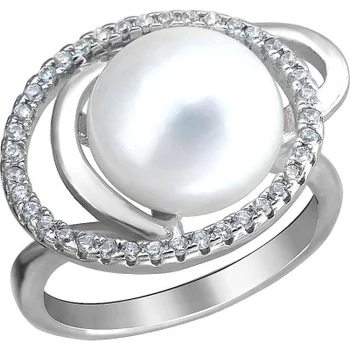 

Esthete ring with pearls and cubic zirconia