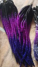 YxCheris Mambo-trenzas de pelo sintético, Pelo trenzado de ganchillo Jumbo de 22 , 120g, 20 colores ombré, morado