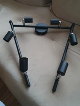 4/6-Heads Chandeliers-Light Gu10-Base Bedroom Living-Room Industrial Black/silver LED