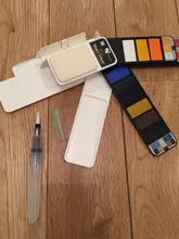 Superior 18/25/33/42Color sólido pintura acuarela con cepillo de agua portátil acuarela pigmento para principiantes dibujo suministros