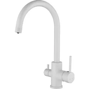 

Kitchen mixer Kaiser Merkur side under the filter White White (26744-4)