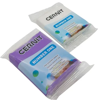 

A set of plastic polymer baked 'cernit № 1 '56-62 gr. 2 PCs (027 White/941 Malva)