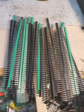 5 uds agujero redondo pin header 2,54mm fila única hembra 1*40p doble fila 2*40p perno de doble fila ronda pin dorado Chapado en