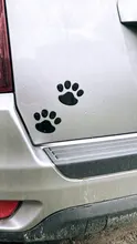 Etiqueta engomada del coche fresco diseño pata 3D perro Animal oso gato huellas de patas huella 3M pegatina pegatinas para coche de plata rojo oro rojo con oro rojo