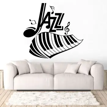 

Jazz Letter Piano And Notes Wall Music Sticker For Home And Music Room Decoration A001705