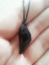 OCTBYNA-collar de cuerda de cuero pendiente con Diente de Lobo y Punta de cristal para hombre y mujer, collar Vintage, joyería Unisex