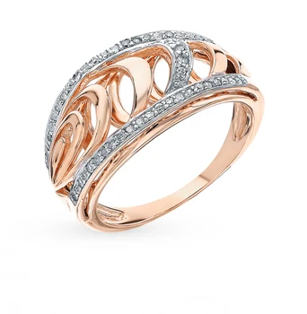 

Gold ring with diamonds sunlight sample 585