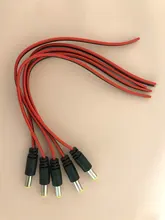 5 unids/lote 5,5x2,1mm 12V Mujer/hombre de toma de corriente DC Jack conector de clavija Cable de la nave de la gota