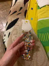 Collar de satélite multicapa con cuentas de arcoíris para mujer, joyería Bohemia hecha a mano, con personalidad