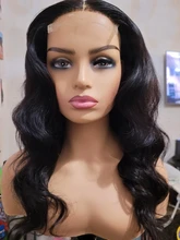 Extensiones de cabello humano con ondas corporales, cierre de encaje, cabello brasileño Remy, ondulado, 3/4 mechones con cierre, extensión de 30 pulgadas