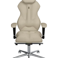 Офисное кресло KULIK SYSTEM ROYAL Бежевый Компьютерное кресло Облегчение и комфорт для спины 5 зон контроля позвоночника