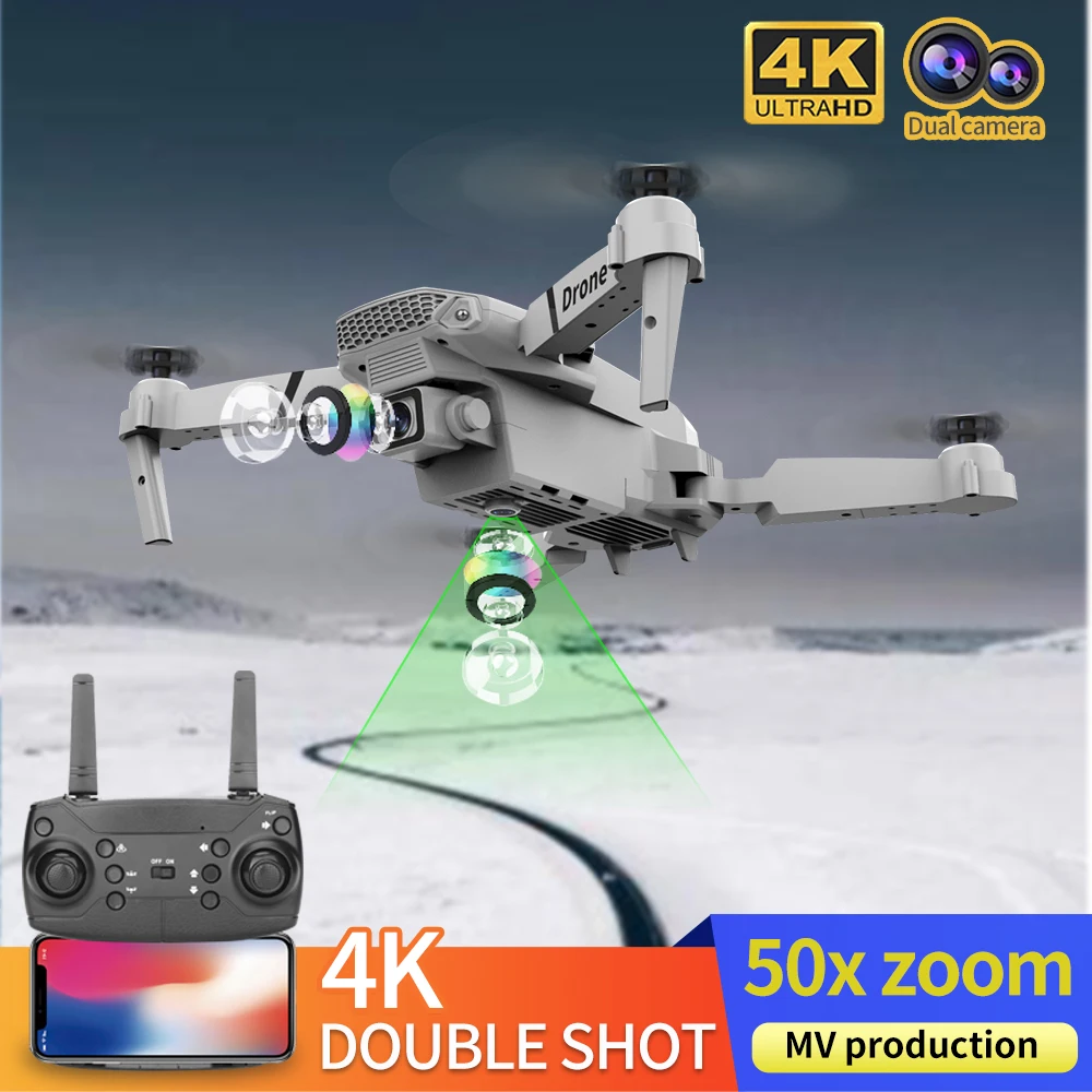 FS E88 Pro Mini Drone 4K 1080P 720P Dual Camera WIFI Dual Camera Height