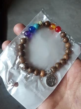 Pulsera elástica para hombres, brazalete de piedra Natural, Ojo de Tigre, 7 Chakras, cuentas de equilibrio de Yoga, pulsera de oración de Buda