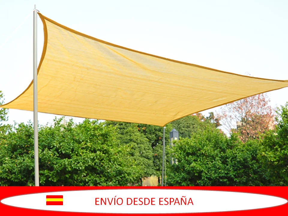 GARBRIC. TOLDO VELA CUADRADO 5X5 M. MATERIAL. RAFIA TEJIDA. TOLDO PARA EXTERIOR TOLDOS EXTERIOR TOLDO JARDÍN TOLDOS PARA PATIOS JARDÍN EXTERIOR TERRAZA LONA TOLDO TERRAZA Y JARDINERÍA SOMBRA|Toldos| - AliExpress