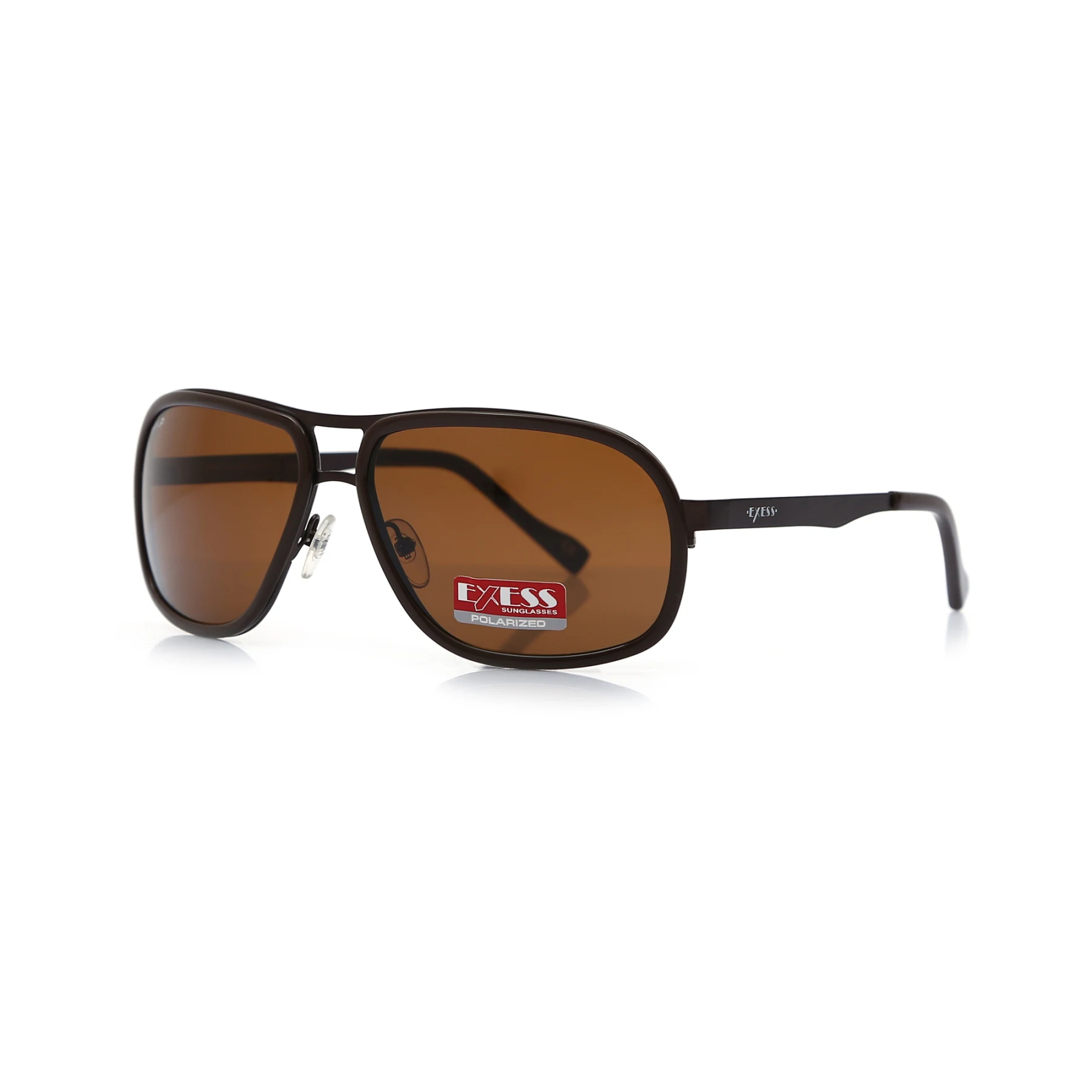 

Men's sunglasses e 9665 d153 po combined Brown organic rectangle rectangular 64-15-130 exess